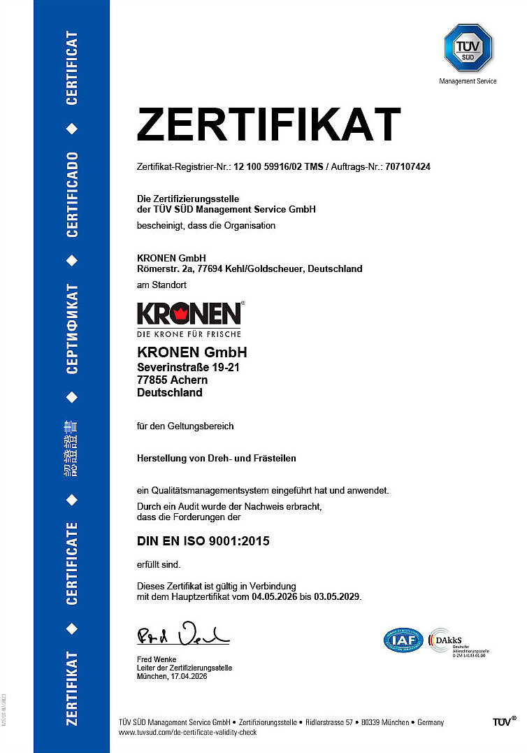 Zertifizierung WS Edelstahltechnik
